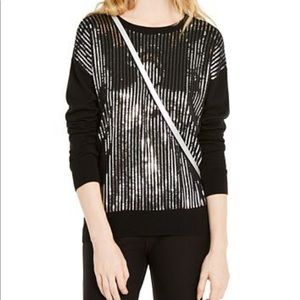Michael Kors sweater with silver sequins